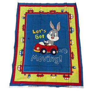 Baby Looney Tunes Bugs Bunny Fabric Panel 36" X 44" Cotton By David Textiles